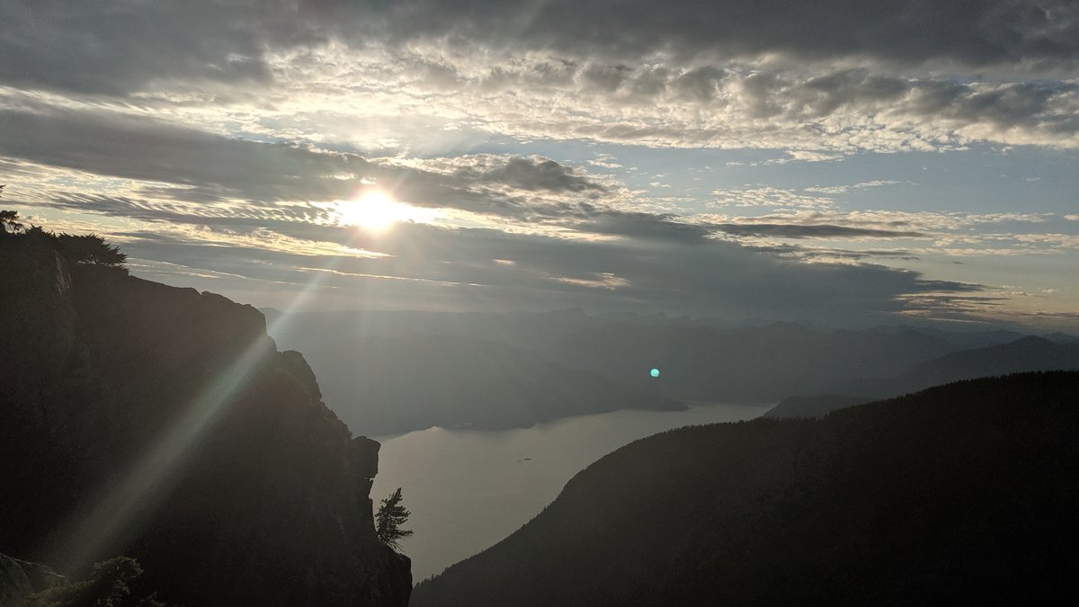 Clouds and sunset over ocean
